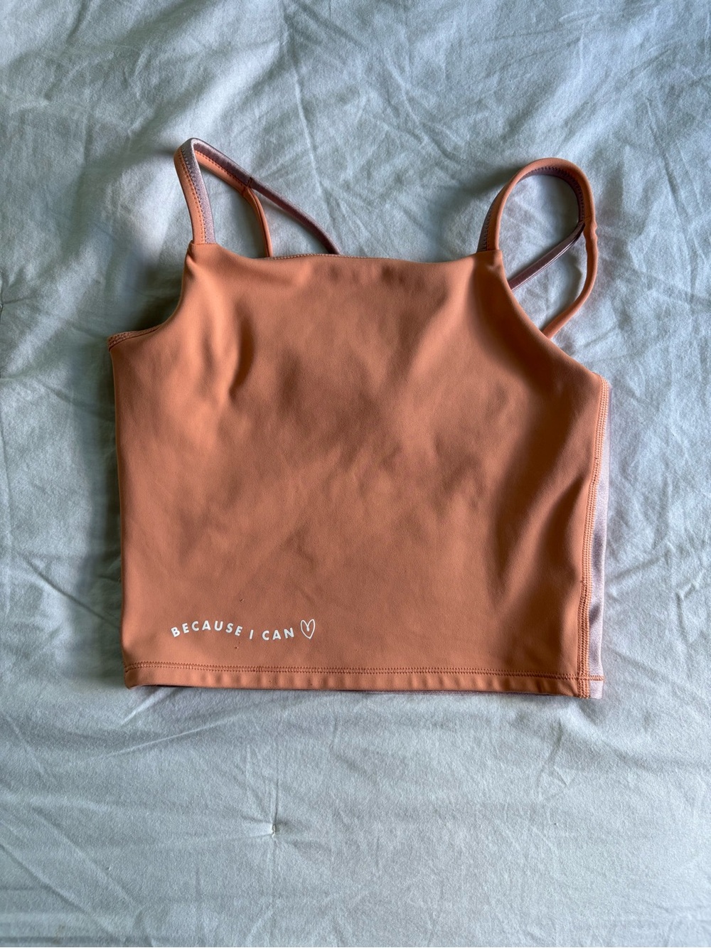 Athleta x Simone Biles rust orange strappy crop tank